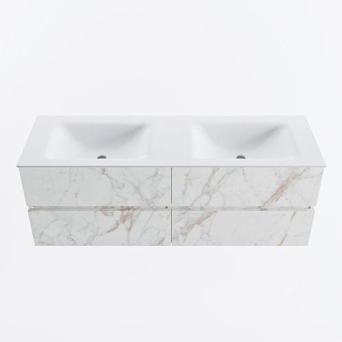 MONDIAZ VICA 140cm badmeubel onderkast Carrara 4 lades., Doe-het-zelf en Verbouw, Sanitair, Bad, Nieuw, Ophalen of Verzenden