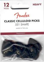 Fender Celluloid 551 plectrum Heavy 12-pack, Ophalen of Verzenden, Nieuw, Elektrische gitaar