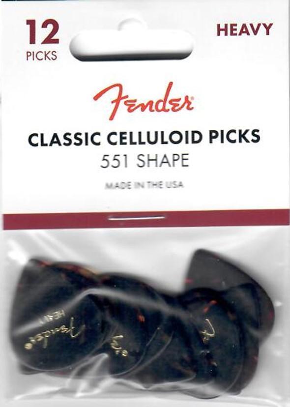 Fender Celluloid 551 plectrum Heavy 12-pack, Muziek en Instrumenten, Instrumenten | Toebehoren, Elektrische gitaar, Nieuw, Ophalen of Verzenden