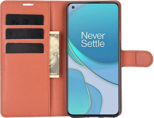 ProGuard OnePlus 9 Wallet Flip Case Bruin, Telecommunicatie, Mobiele telefoons | Hoesjes en Frontjes | Overige merken, Nieuw, Verzenden