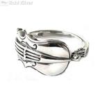Zilveren viool ring, Sieraden, Tassen en Uiterlijk, Verzenden, Nieuw, Zilver
