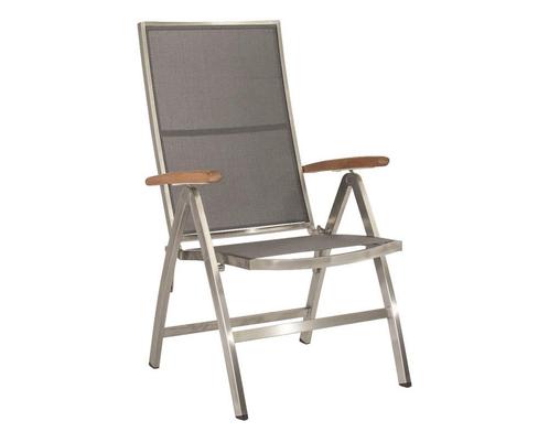 Stern Cardiff klapstoel RVS/textileen - zilver, Tuin en Terras, Tuinstoelen, Ophalen of Verzenden