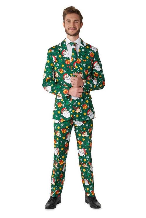 Suitmeister Kerst Maatpak Santa Elves Groen, Kleding | Heren, Carnavalskleding en Feestkleding, Nieuw, Ophalen of Verzenden