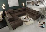 Luxe leren hoekbank U-vorm | echt leder | slaapbank 350cm, Hoekbank, Leer, Vierpersoons of meer, 300 cm of meer