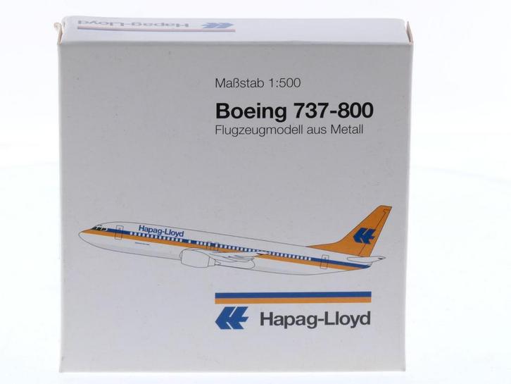 Schaal 1:500 Herpa 511186 Boeing 737-800 Hapag-Lloyd Reg...., Hobby en Vrije tijd, Modelbouw | Vliegtuigen en Helikopters, Zo goed als nieuw