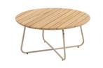 4 Seasons Verdi ronde salontafel teak 73 cm. - Latte, Tuin en Terras, Verzenden, Nieuw, Rond, Hout