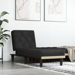 vidaXL Chaise longue fluweel zwart, Huis en Inrichting, Banken | Sofa's en Chaises Longues, Verzenden, Nieuw