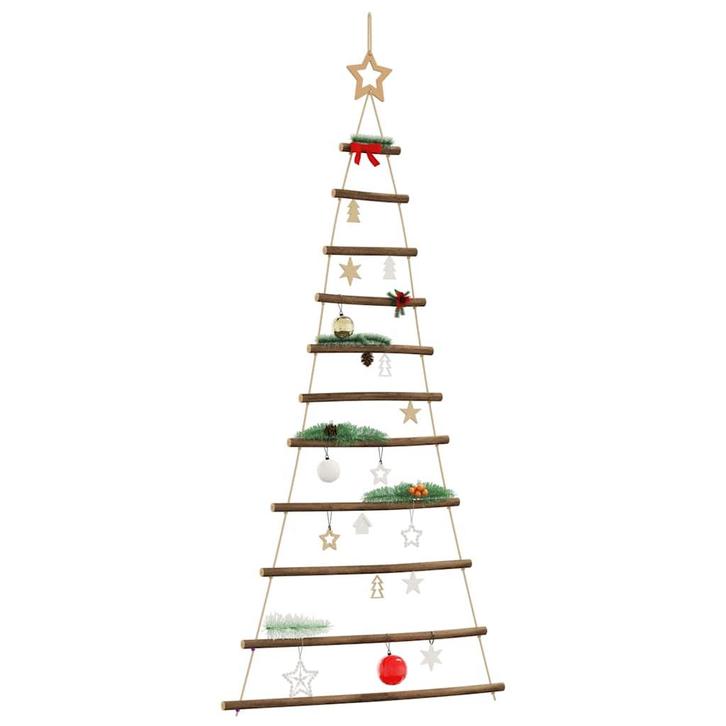 vidaXL Hangende kerstboom met topster 74x150 cm natuurlijke, Diversen, Kerst, Nieuw, Verzenden