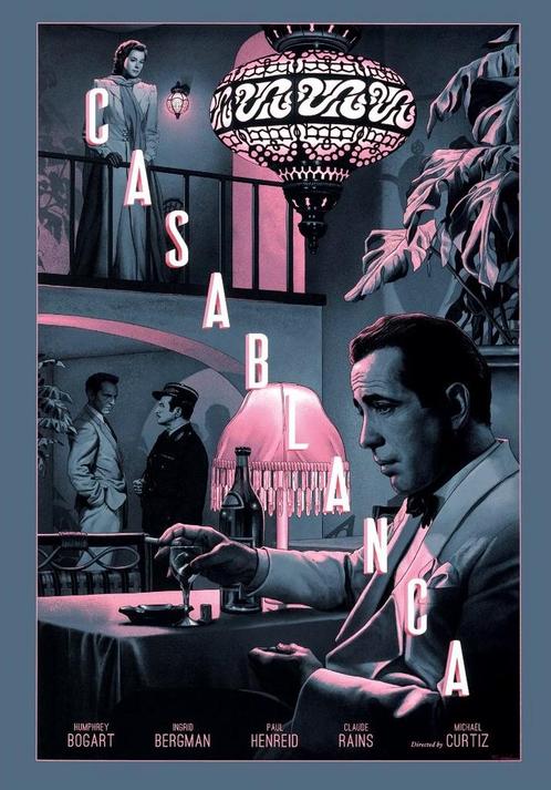 Posters - Poster Casablanca - Casablanca, Verzamelen, Muziek, Artiesten en Beroemdheden, Zo goed als nieuw, Verzenden