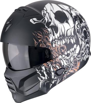 Scorpion EXO Combat II Genesis Zwart Wit Oranje Jethelm beschikbaar voor biedingen