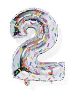 HEMA Folieballon cijfer 2 confetti XL, Verzenden, Nieuw