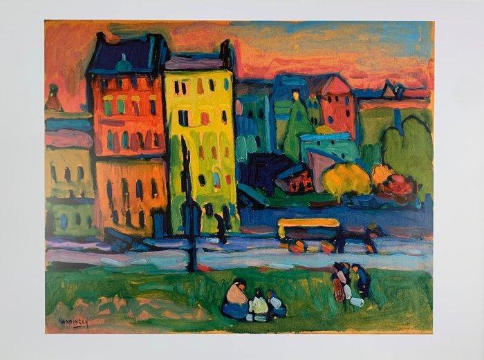 Wassily Kandinsky (1866-1944) - (after) - Houses in Munich,, Antiek en Kunst, Antiek | Meubels | Stoelen en Banken
