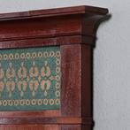 Rechthoekige spiegellijst ca 1900 met groen paneel en goudk, Antiek en Kunst, Antiek | Spiegels, Ophalen of Verzenden