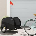 vidaXL Fietstrailer 45 kg ijzer zwart, Fietsen en Brommers, Verzenden, Nieuw