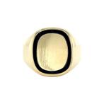 Gouden vintage zegelring met onyx 14 krt, Ophalen of Verzenden, Nieuw
