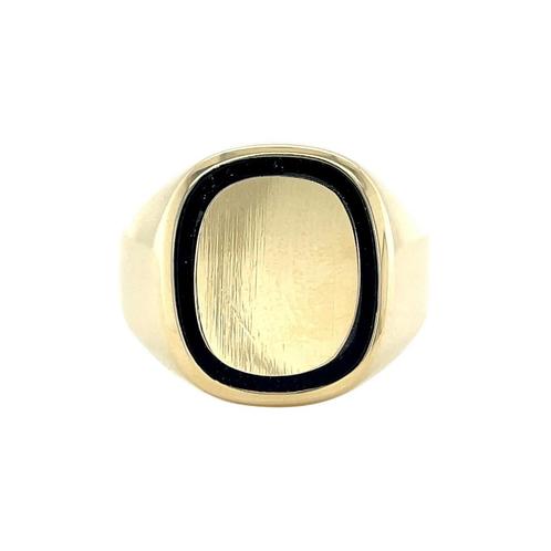 Gouden vintage zegelring met onyx 14 krt, Sieraden, Tassen en Uiterlijk, Ringen, Nieuw, Ophalen of Verzenden