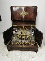 Armadietto bar - Osso, Ottone, Radica di noce - 33x27 cm -