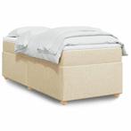 vidaXL Boxspring met matras stof crèmekleurig 80x200 cm, Huis en Inrichting, Eenpersoons, Verzenden, Nieuw, 80 cm