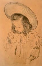 Dans le gout de Renoir - Fillette au chapeau, Antiek en Kunst