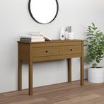 vidaXL Wandtafel 100x35x75 cm massief grenenhout honingbruin, Huis en Inrichting, Tafels | Bijzettafels, Verzenden, Nieuw