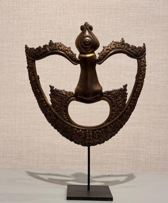 Figuur - Buddhist Ritual Dance Mask - Gepatineerd brons -, Antiek en Kunst, Antiek | Overige Antiek