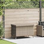 vidaXL Tuinbox met wielen 110x55x73 cm poly rattan, Verzenden, Nieuw