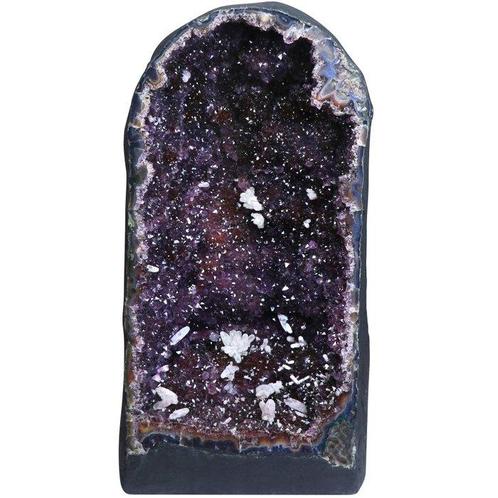 amethist Geode - 38x37x11 cm- 34 kg, Verzamelen, Mineralen en Fossielen