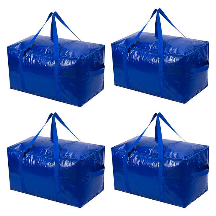 Opbergtassen XL - Blauw - 4 Stuks - 92 Liter - Verhuistassen, Huis en Inrichting, Kasten | Kledingkasten, Nieuw, Verzenden
