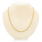 Gouden anker schakel ketting | 51,5 cm (veersluiting), Sieraden, Tassen en Uiterlijk, Kettingen, Ophalen of Verzenden, Gebruikt