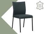 Leren eetkamerstoel Basic - Toledo Marine (blauw) - Poten, Huis en Inrichting, Stoelen, Overige kleuren, Nieuw, Leer, Ophalen of Verzenden