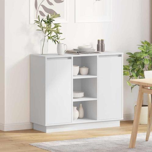 vidaXL Dressoir met LED -striplichten Wit 90 x 32 x 75 cm, Huis en Inrichting, Tafels | Kaptafels, Nieuw, Verzenden