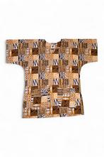 Zand Bogolan Mosaic Dashiki Shirt / Dashiki Jurk - Afrikaans, Ophalen of Verzenden, Nieuw