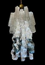 Plafondlamp - imposante boomstammen-kettingen - glas, Antiek en Kunst