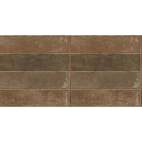 Wandtegel Mykonos Mallorca 7.5x30 cm Brown (prijs per m2), Doe-het-zelf en Verbouw, Tegels, Ophalen of Verzenden