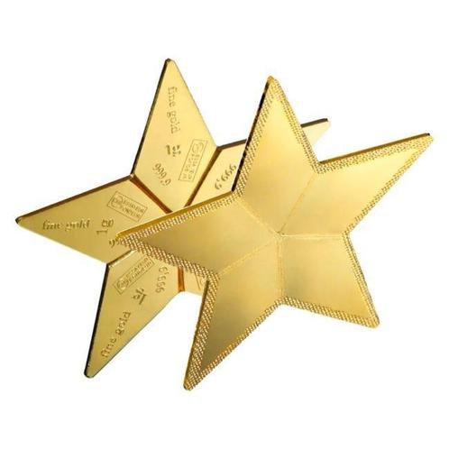 5 gram - Goud .999 - 5 x 1 Gram Valcambi Star Combi Bar (In, Postzegels en Munten, Edelmetalen en Baren