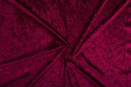 Velours stof – Bordeaux, Hobby en Vrije tijd, Stoffen en Lappen, 120 cm of meer, 200 cm of meer, Rood, Nieuw, Polyester, Ophalen of Verzenden