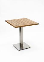 Niehoff Bistro Tafel Roestvrij Staal Teak 68x68 - 140x95 cm, Ophalen of Verzenden, Nieuw