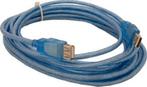 USB 3.0 verlengkabel 5 meter blauw, Muziek en Instrumenten, Kabels en Stekkers, Nieuw, Ophalen of Verzenden