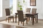 Design Stoel CASA taupe Microvezel met Decoratieve Knoppen, Ophalen of Verzenden, Nieuw