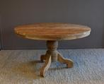 Ronde Eettafel Teakhout met Bolpoot Bali-Ø110 cm, Huis en Inrichting, Ophalen of Verzenden, Nieuw