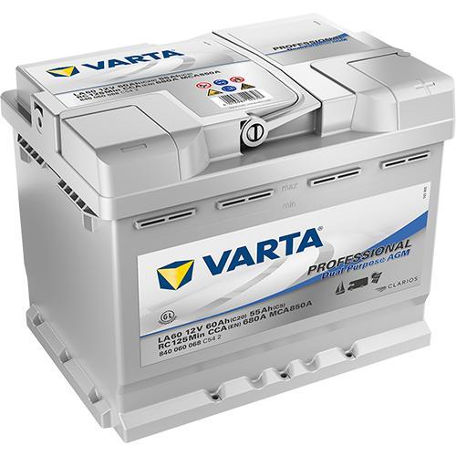 Varta LA105 Dual Purpose AGM accu 105 Ah, Watersport en Boten, Navigatiemiddelen en Scheepselektronica, Ophalen of Verzenden