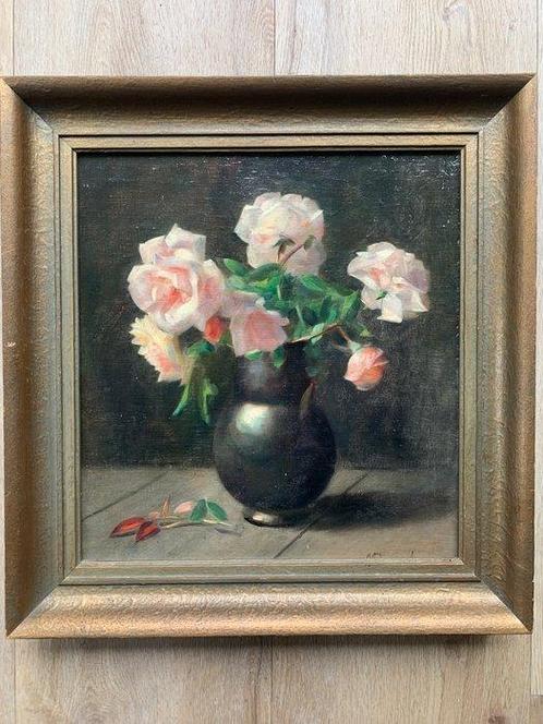 Anne Marinus Broeckman (1874-1946) - Stilleven bloemen in, Antiek en Kunst, Kunst | Schilderijen | Klassiek