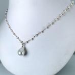 Halsketting Zilver Parel - Parel - SSP, Akoya Ø 3 tot 12,1, Sieraden, Tassen en Uiterlijk, Kettingen, Nieuw