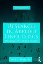 9781138227767 Research in Applied Linguistics, Verzenden, Nieuw, Fred L. Perry, Jr.