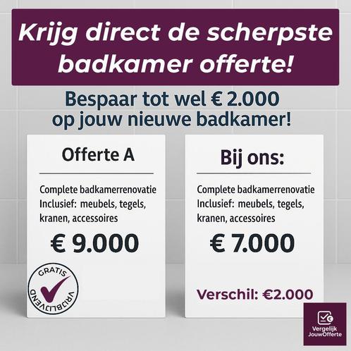 Nieuwe badkamer? Vergelijk offertes – incl thuis advies, Huis en Inrichting, Badkamer | Complete badkamers, Nieuw