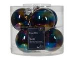 Actie kerstbal kerstballen zwart iris shiny glans hangers 6, Ophalen of Verzenden, Nieuw