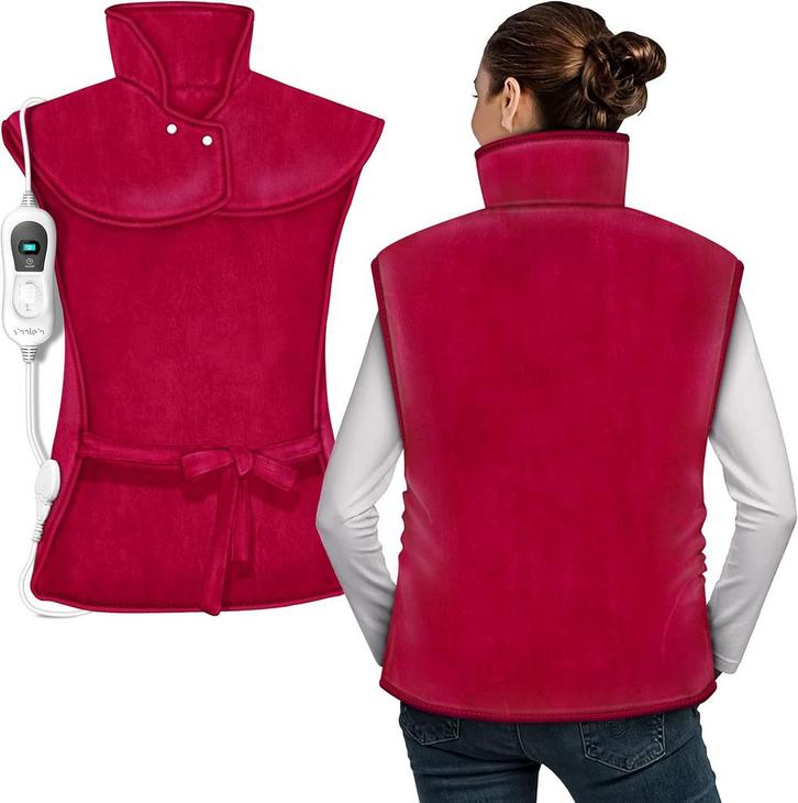 Elektrisch Warmtekussen voor Rug, Schouders en Nek - Heating, Huis en Inrichting, Woonaccessoires | Plaids en Woondekens, Zo goed als nieuw