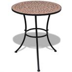 Mozaiek Bistrotafel 60cm Terracotta - Tweedekansje Tuin! 0%, Huis en Inrichting, Tafels | Salontafels, 50 tot 100 cm, Rond, Nieuw