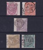 Groot-Brittannië 1865/1867 - set Queen Victoria-postzegels, Gestempeld