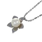 Ketting met hanger - 18 karaat Witgoud - Parel, Sieraden, Tassen en Uiterlijk, Antieke sieraden